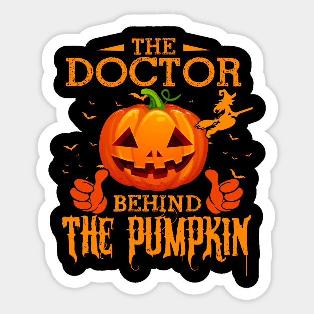 Mens The CHEF Behind The Pumpkin T shirt Funny Halloween T Shirt_DOCTOR Sticker by Sinclairmccallsavd